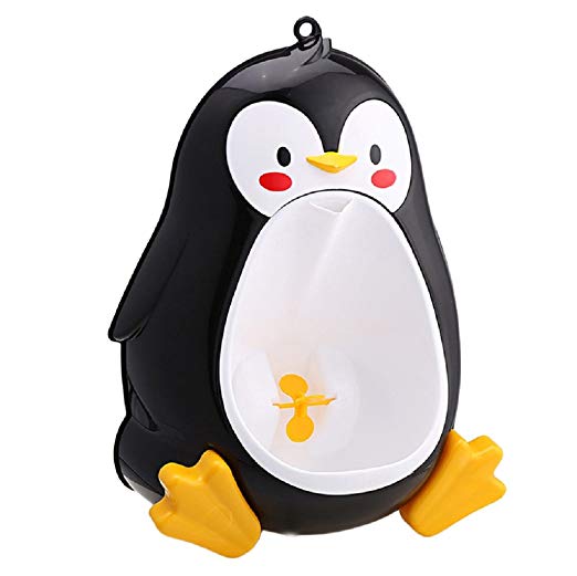 Zebra Baby Boys Toilet Potty Training Toddler Kids Urinal Bathroom Pee Trainer Penguin (Black)