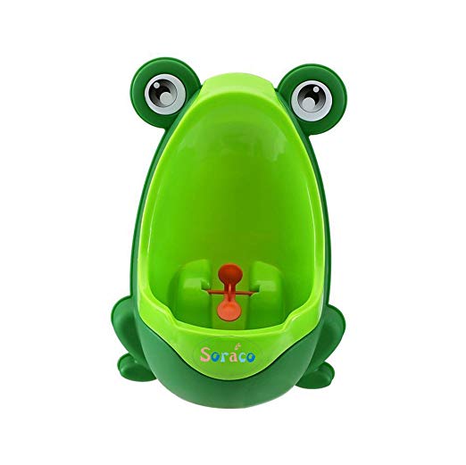 Soraco Cute Frog Boys Potty Toilet Trainning with Whirling Target Green