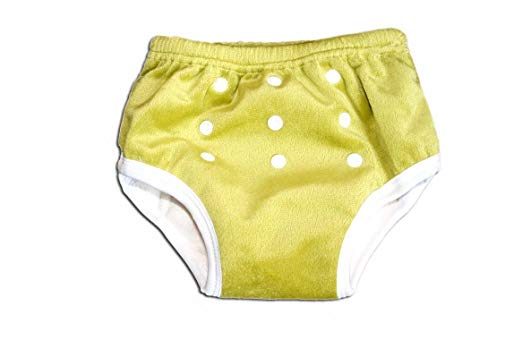 Potty Training Pants/ Trainers/ Resuable & Washable Bamboo Minky One Size by BubuBibi - GREEN