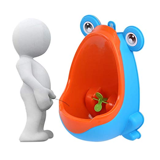 Leegoal(TM) Cute Frog Children Toilet Potty Toilet Training Urinal for Boys Kids Toddler Pee Trainer Bathroom with Funny Aiming Target(Blue)