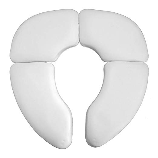 Pretty See Foldable Toilet Seat Cover Portable Training Cushion Functional Travel Potty Seat for Kids, White