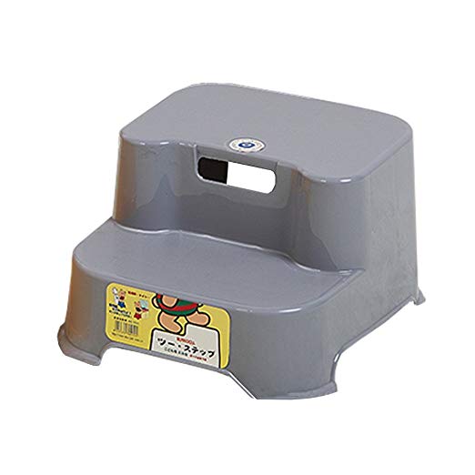 ✅ Toddler Step Stool, Potty Training Toilet Stools for Kids in Bathroom, Kitchen, Two-Step Design, Bathroom Stool for Potty Training,Grip Step Stool, Kids Sink Step Stool (Gray)