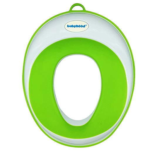 Potty Seat - Kids Toilet Training Ring for Boys or Girls - Secure Non-Slip Surface Green