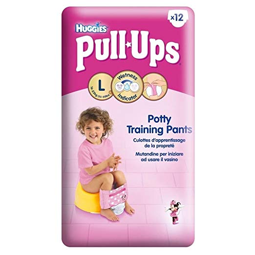 Huggies Pull-Ups Pantalons de formation de pot pour Filles Taille 6 Grand 16-23kg (12) - Paquet de 2