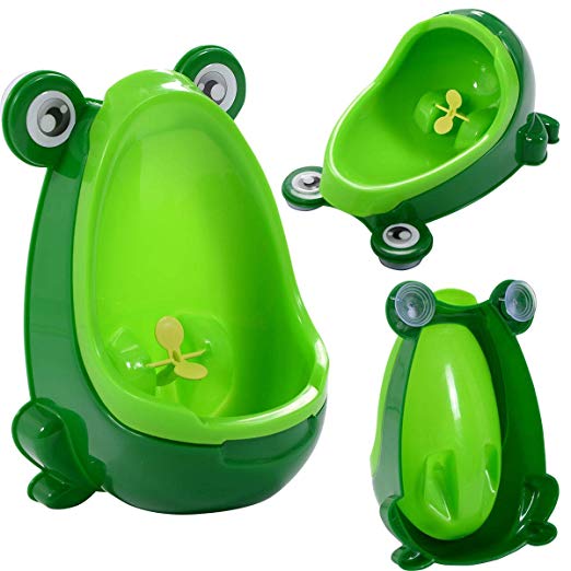 Cute Frog Potty Training Urinal For Boys Kids With Funny Aiming Target Blue