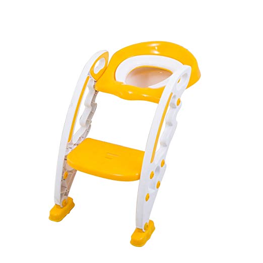 Baby Step Stool, Toddlers & Kids Potty Training, Non-Slip, Sturdy, Adjustable Height, Comfortable Seat, NEW 2017 DESIGN.