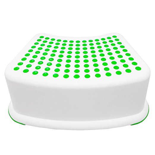 Kids Green Step Stool - Great For Potty Training, Bathroom, Bedroom, Toy Room, Kitchen, and Living Room. Perfect For Your House