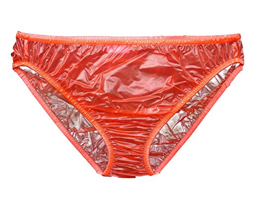 Haian Plastic Bikini Panties PVC Underwear 3 Pack (medium, Red)