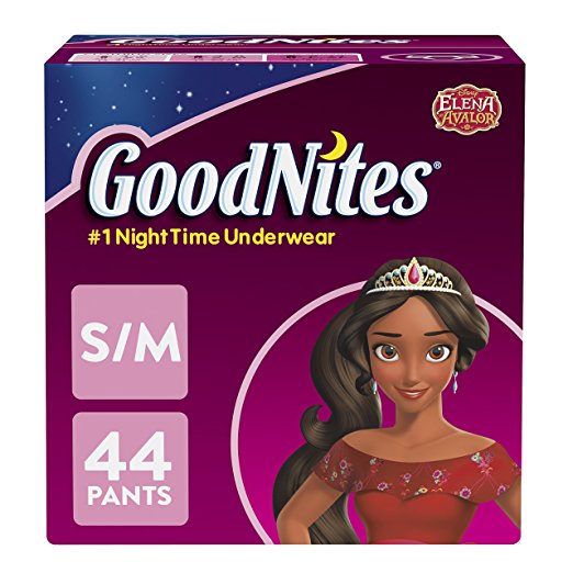 GoodNites Bedtime Bedwetting Underwear for Girls, S-M (38-65 lb), 44 Ct. (Packaging May Vary)