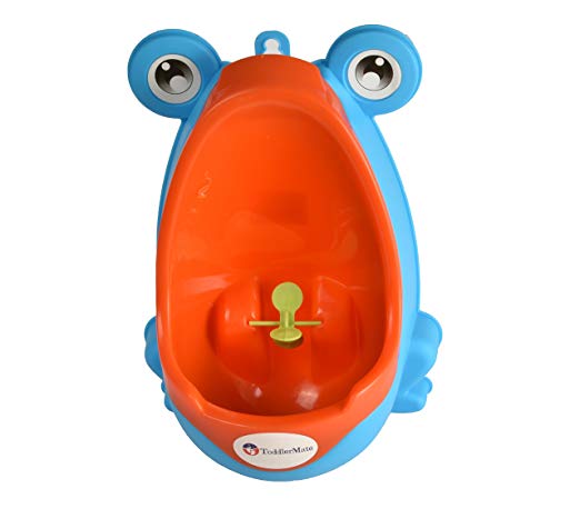ToddlerMate Fun Frog Potty Training Urinal for Boys with Aiming Target - Blue