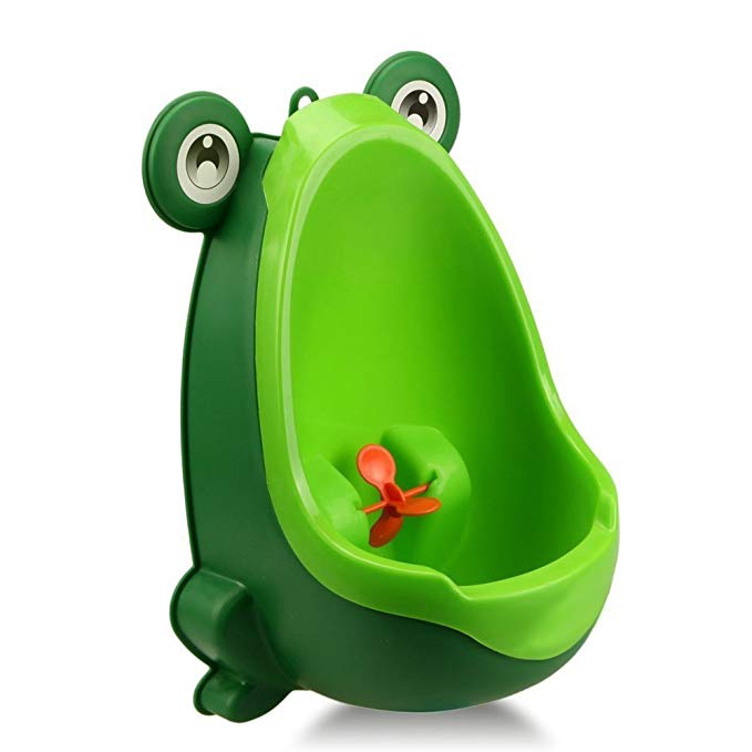 GrowRight Environmental friendly, Non-toxic and Odor Free, Cute Frog Potty Training Urinal for Boys with Funny Aiming Target
