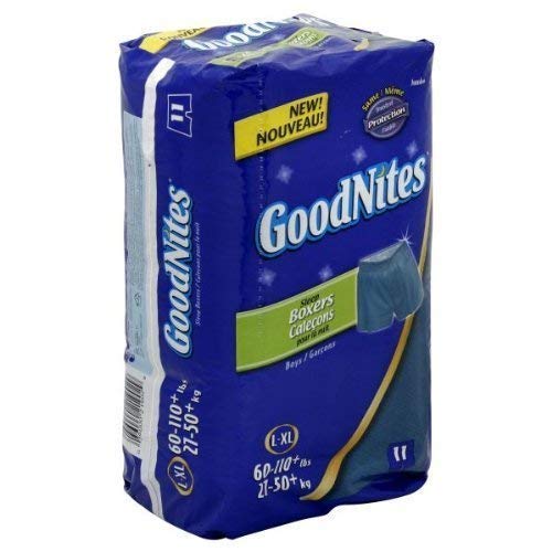 GoodNites Boys L-XL Sleep Boxers, 11 Ct (Pack of 2) Total 22 Boxers