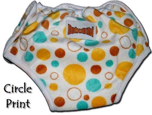 ADJUSTABLE Potty Training Pants/ Trainers/ Resuable & Washable Bamboo Minky One Size by BubuBibi - BUBBLES