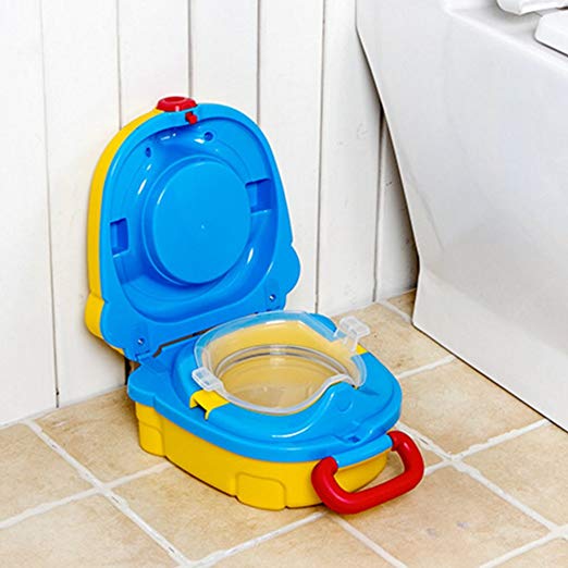 Portable Convenient Kids Baby Toddler Travel Potty Toilet Training Seat Chair (yellow)