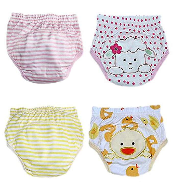 October Elf Unisex-Baby Toilet Training Pants Toddler 4 Pack Nappy Underwear Cloth Diaper