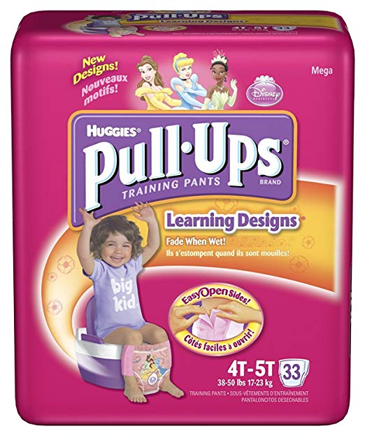 Huggies Pull-Ups Training Pants, Girls, 4T-5T, 33-Count