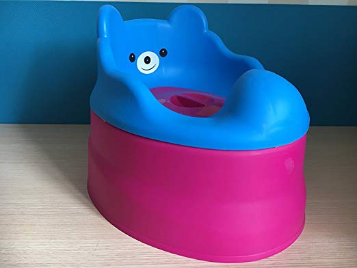 Potty Training Seat for boys and girls. Travel Potty Sealed Detachable Durable Baby Toddler Friendly Urinal. 3 In 1 Design Portable Baby Toilet (Blue & Rose)