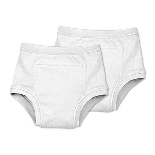 green sprouts Organic Training Underwear, White, L, 2 Count