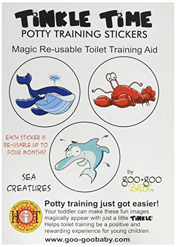 Tinkle Time Reusable Potty Training Stickers - Potty Train in a day! Sea Creature Theme